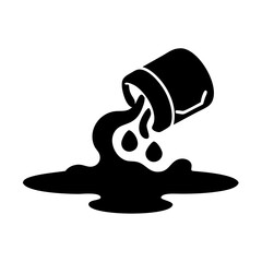 chemical spill icon, chemical spill silhouette vector illustration-simple silhouette illustration of chemical spill,chemical spill vector