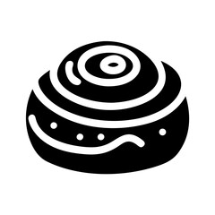 cinnamon roll icon, cinnamon roll silhouette vector illustration-simple silhouette illustration of cinnamon roll,cinnamon roll vector