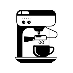 coffee maker icon, coffee maker silhouette vector illustration-simple silhouette illustration of coffee maker,coffee maker vector