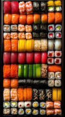 Sushi Platter Colorful Japanese Feast.
