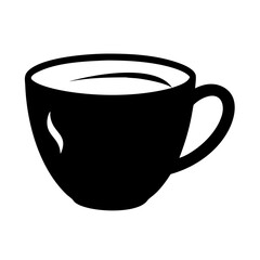 coffee mug icon, coffee mug silhouette vector illustration-simple silhouette illustration of coffee mug,coffee mug vector