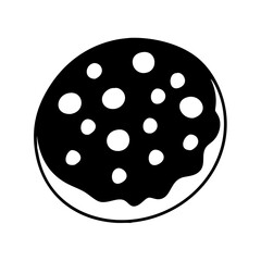 cookie icon, cookie silhouette vector illustration-simple silhouette illustration of cookie,cookie vector