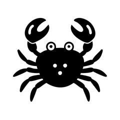 crab icon, crab silhouette vector illustration-simple silhouette illustration of crab,crab vector
