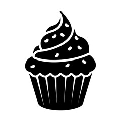 cupcake icon, cupcake silhouette vector illustration-simple silhouette illustration of cupcake,cupcake vector