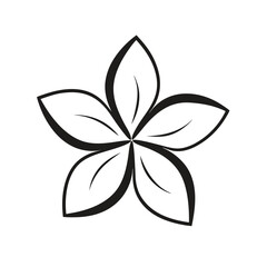 flower symbol line art logo