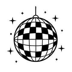 disco ball icon, disco ball silhouette vector illustration-simple silhouette illustration of disco ball,disco ball vector