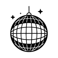 disco ball icon, disco ball silhouette vector illustration-simple silhouette illustration of disco ball,disco ball vector