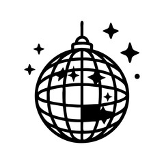 disco ball icon, disco ball silhouette vector illustration-simple silhouette illustration of disco ball,disco ball vector