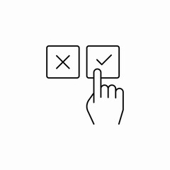 election choice icon sign vector