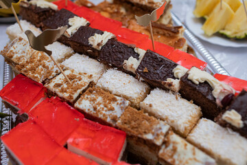 An Exquisite Colorful Dessert Platter Featuring a Whimsical Variety of Delicious Sweets