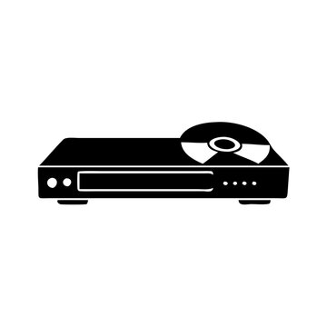 dvd player icon, dvd player silhouette vector illustration-simple silhouette illustration of dvd player,dvd player vector