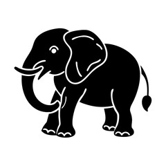 elephant icon, elephant silhouette vector illustration-simple silhouette illustration of elephant,elephant vector