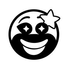 emoji icon, emoji silhouette vector illustration-simple silhouette illustration of emoji,emoji vector