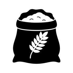 flour bag icon, flour bag silhouette vector illustration-simple silhouette illustration of flour bag,flour bag vector
