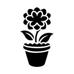 flower pot icon, flower pot silhouette vector illustration-simple silhouette illustration of flower pot,flower pot vector