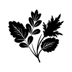 fresh herbs icon, fresh herbs silhouette vector illustration-simple silhouette illustration of fresh herbs,fresh herbs vector