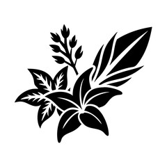 fresh herbs icon, fresh herbs silhouette vector illustration-simple silhouette illustration of fresh herbs,fresh herbs vector