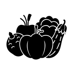 fresh vegetables icon, fresh vegetables silhouette vector illustration-simple silhouette illustration of fresh vegetables,fresh vegetables vector
