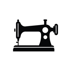 Antique Sewing Machine Classic Vector Glyph Icon
