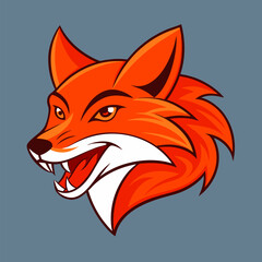 Obraz premium Fox Illustration: This illustration features a vibrant fox, showcasing its playful yet intelligent nature. The artwork is crafted in a colorful, cartoon-like style.