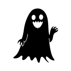 ghost icon, ghost silhouette vector illustration-simple silhouette illustration of ghost,ghost vector