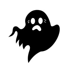 ghost icon, ghost silhouette vector illustration-simple silhouette illustration of ghost,ghost vector