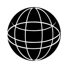 Obraz premium globe icon, globe silhouette vector illustration-simple silhouette illustration of globe,globe vector