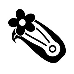 hair clip icon, hair clip silhouette vector illustration-simple silhouette illustration of hair clip,hair clip vector