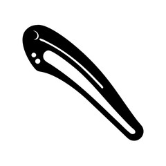 hair clip icon, hair clip silhouette vector illustration-simple silhouette illustration of hair clip,hair clip vector