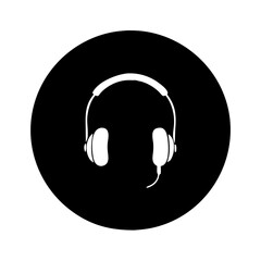 headphones icon, headphones silhouette vector illustration-simple silhouette illustration of headphones,headphones vector