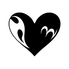 heart icon, heart silhouette vector illustration-simple silhouette illustration of heart,heart vector