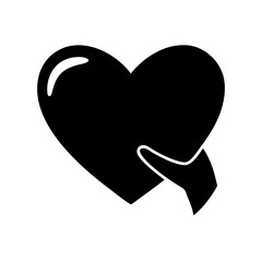 heart icon, heart silhouette vector illustration-simple silhouette illustration of heart,heart vector
