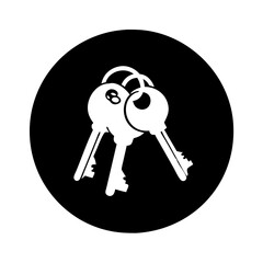 keys icon, keys silhouette vector illustration-simple silhouette illustration of keys,keys vector