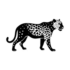leopard icon, leopard silhouette vector illustration-simple silhouette illustration of leopard,leopard vector
