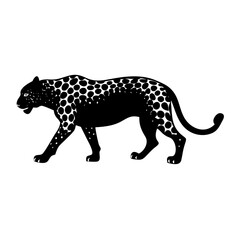 leopard icon, leopard silhouette vector illustration-simple silhouette illustration of leopard,leopard vector