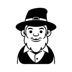 leprechaun icon, leprechaun silhouette vector illustration-simple silhouette illustration of leprechaun,leprechaun vector