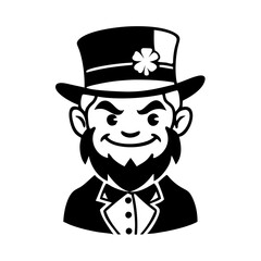 leprechaun icon, leprechaun silhouette vector illustration-simple silhouette illustration of leprechaun,leprechaun vector