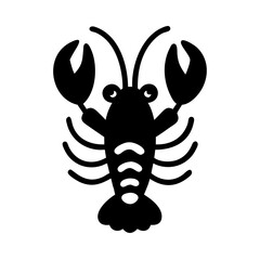 lobster icon, lobster silhouette vector illustration-simple silhouette illustration of lobster,lobster vector