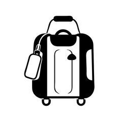 luggage bag icon, luggage bag silhouette vector illustration-simple silhouette illustration of luggage bag,luggage bag vector