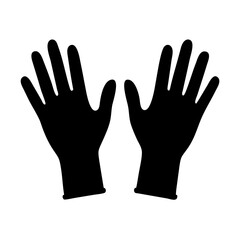 Obraz premium medical gloves icon, medical gloves silhouette vector illustration-simple silhouette illustration of medical gloves,medical gloves vector