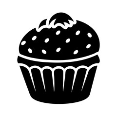 muffin icon, muffin silhouette vector illustration-simple silhouette illustration of muffin,muffin vector