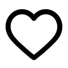 A Bold Black Outline Depicting a Heart Shape Symbol