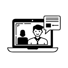 online course icon, online course silhouette vector illustration-simple silhouette illustration of online course,online course vector