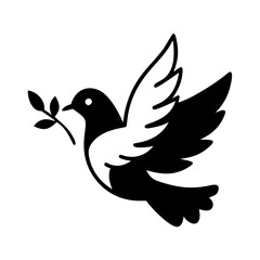 peace dove icon, peace dove silhouette vector illustration-simple silhouette illustration of peace dove,peace dove vector