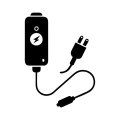 phone charger icon, phone charger silhouette vector illustration-simple silhouette illustration of phone charger,phone charger vector