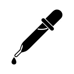 pipette icon, pipette silhouette vector illustration-simple silhouette illustration of pipette,pipette vector