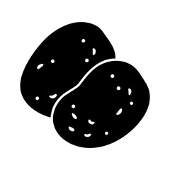 potatoes icon, potatoes silhouette vector illustration-simple silhouette illustration of potatoes,potatoes vector