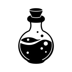 potion bottle icon, potion bottle silhouette vector illustration-simple silhouette illustration of potion bottle,potion bottle vector