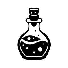 potion bottle icon, potion bottle silhouette vector illustration-simple silhouette illustration of potion bottle,potion bottle vector