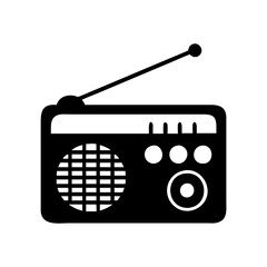 radio icon, radio silhouette vector illustration-simple silhouette illustration of radio,radio vector